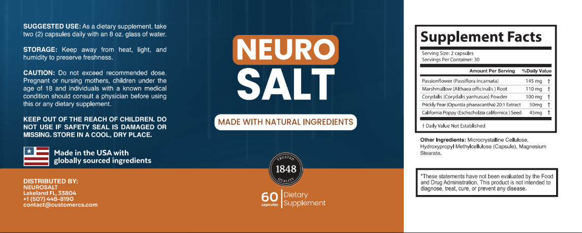 NeuroSalt Ingredients